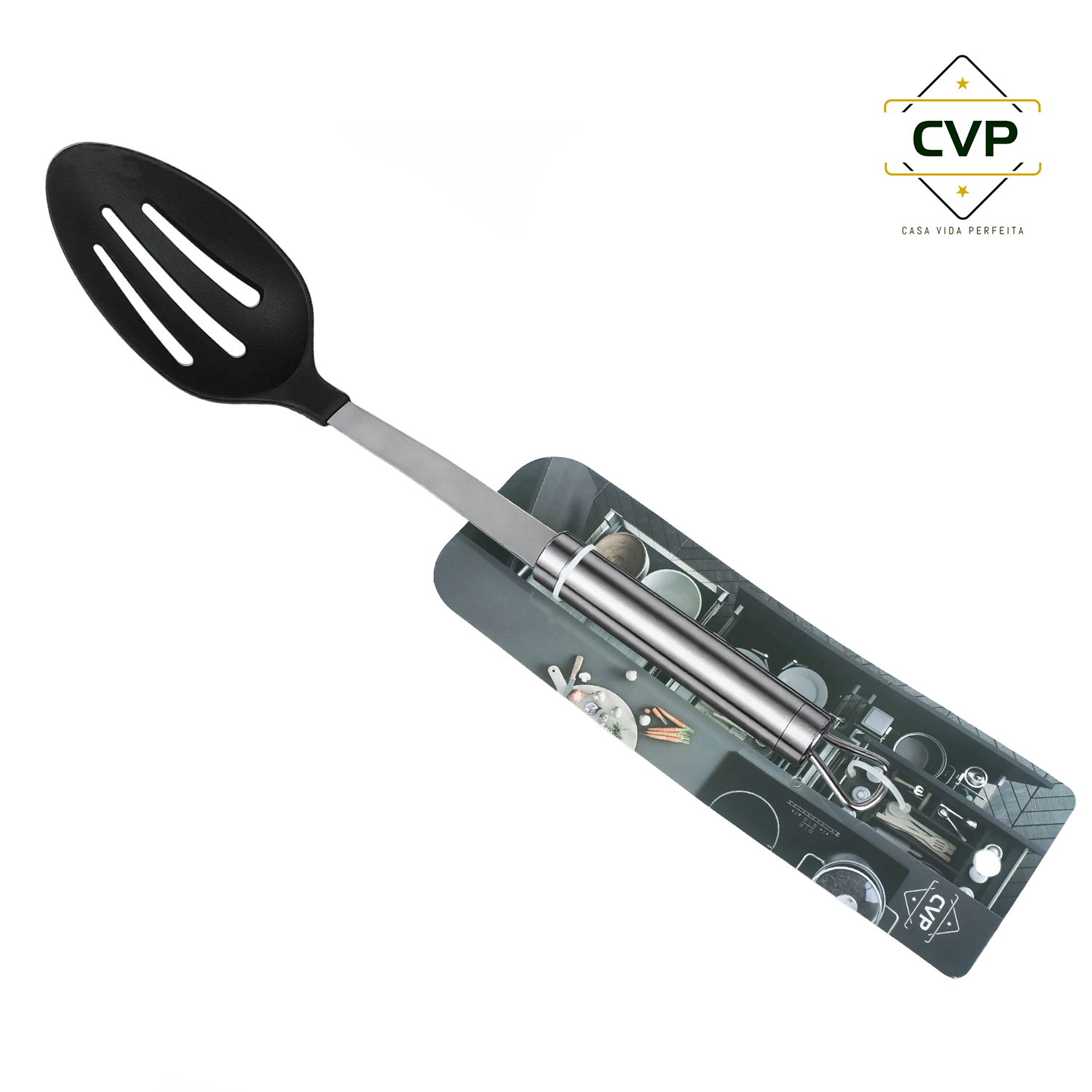 W Nylon Long Grain Scoop with Holes