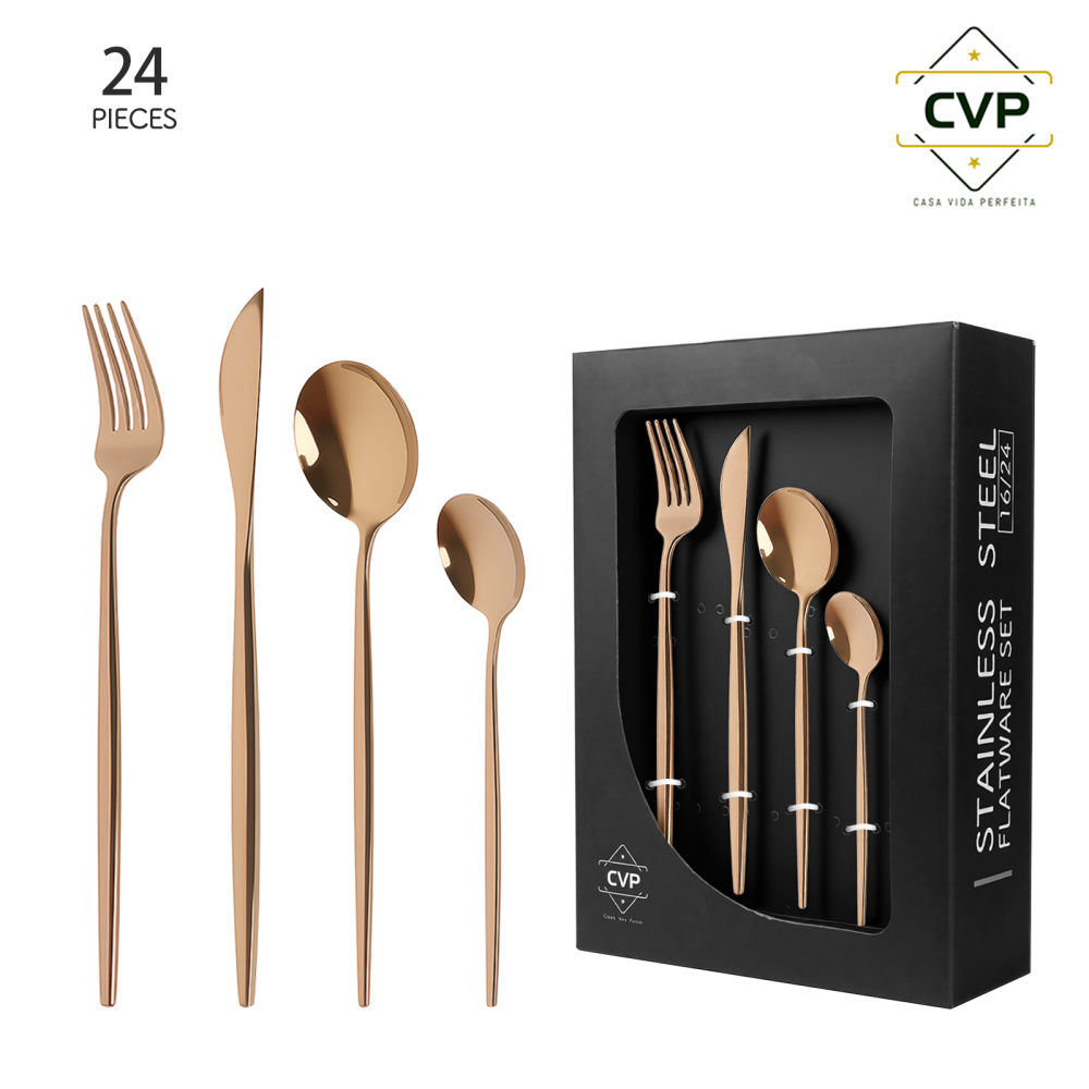 Portugal Series 24-Piece Set Rose Gold