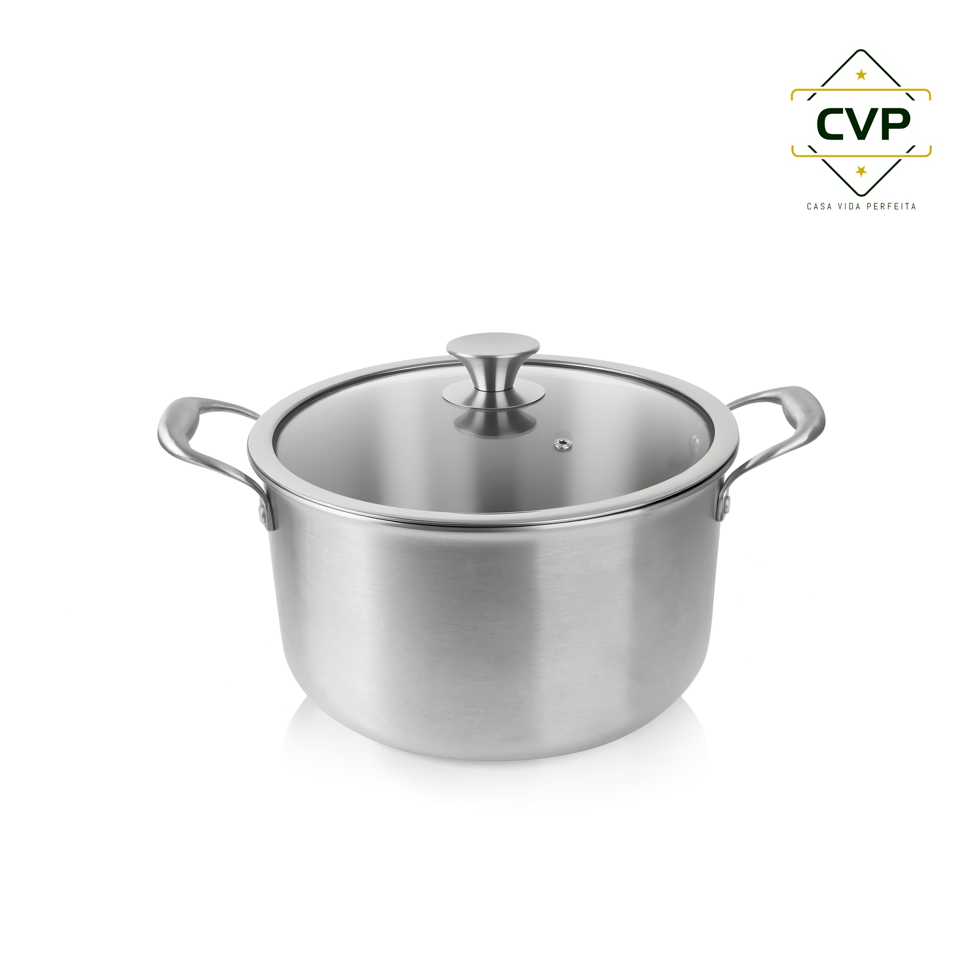 22cm Glass Lid Polished Soup Pot