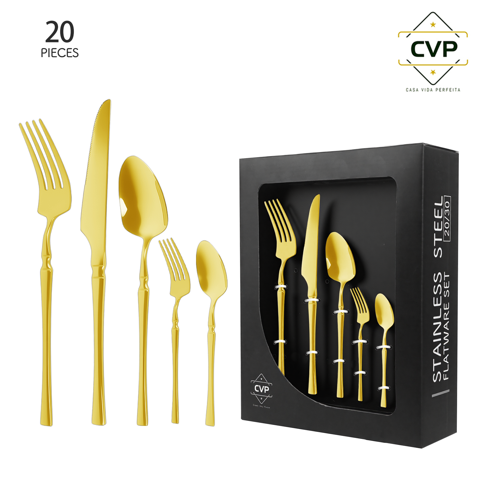Slim Waist Series 20-Piece Set Gold