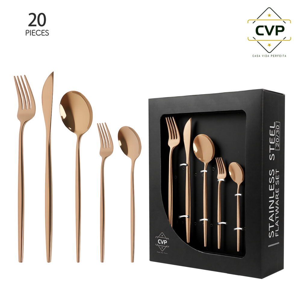 Portugal Series 20-Piece Set Rose Gold