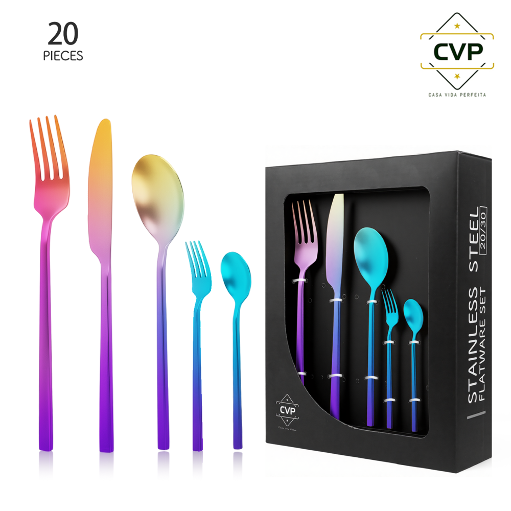 A37 Small Square Handle Series 20-Piece Set Colorful