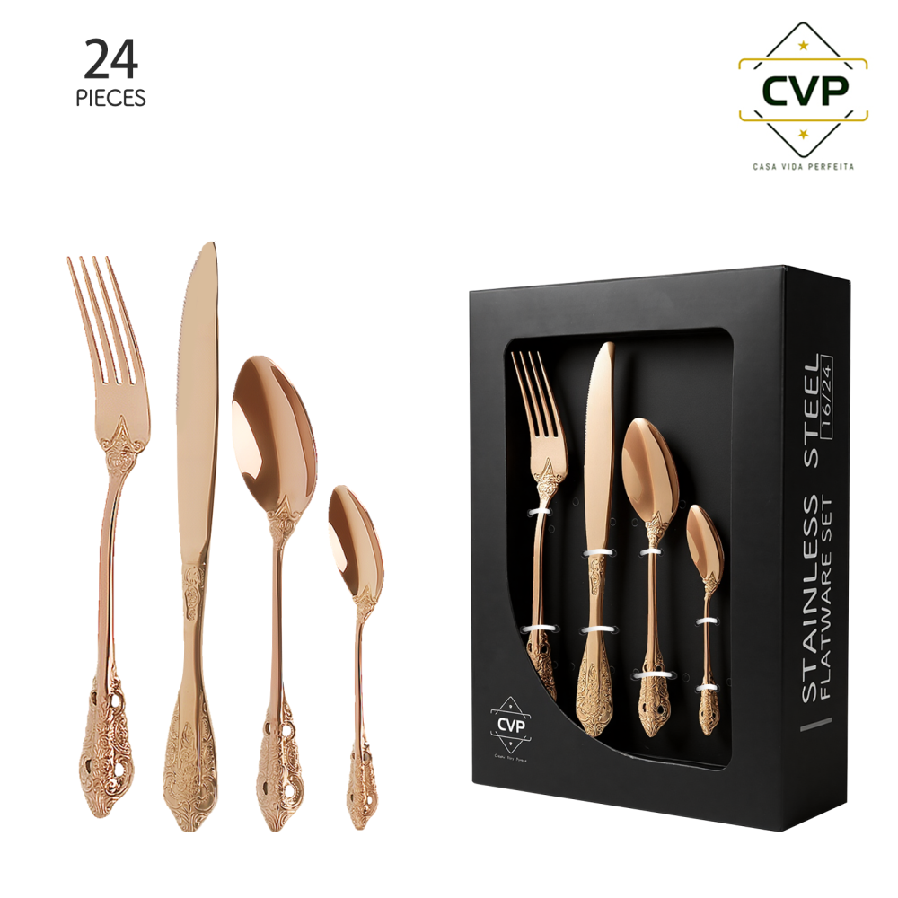 Palace Series 24-Piece Set Rose Gold