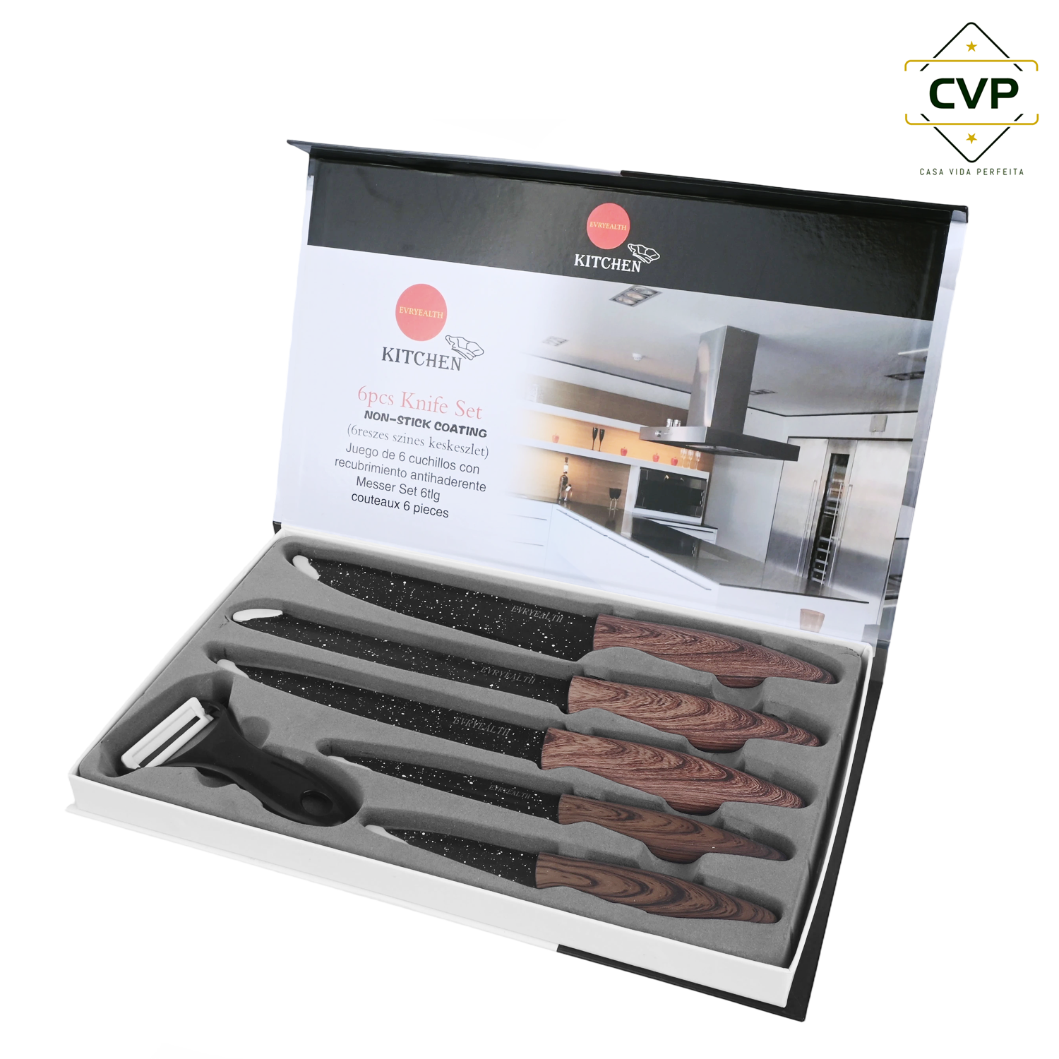 AD-S001 Overlaid Wood Grain Manual Box 6-Piece Set