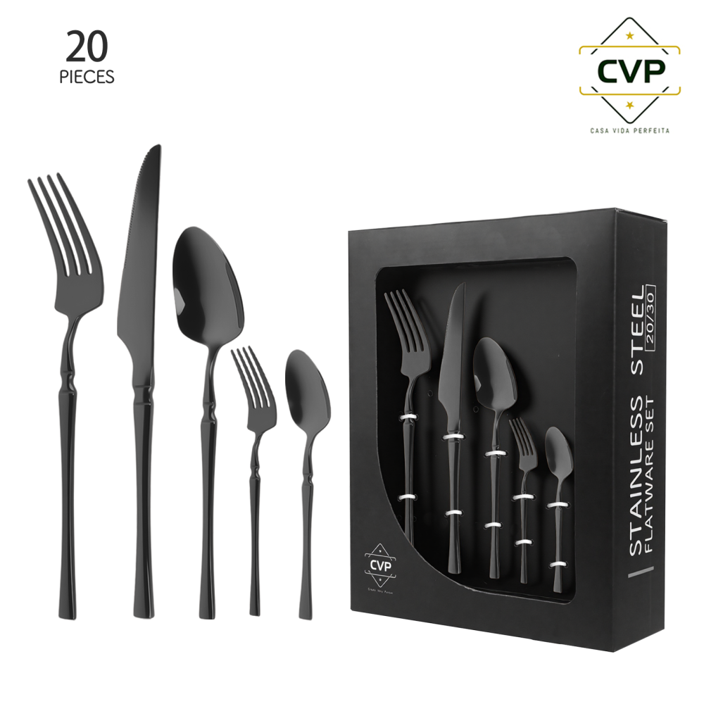 Slim Waist Series 20-Piece Set Black
