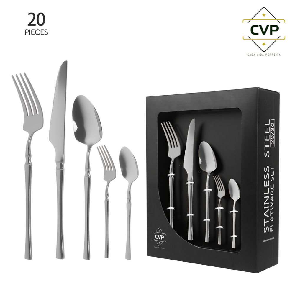 Slim Waist Series 20-Piece Set Silver