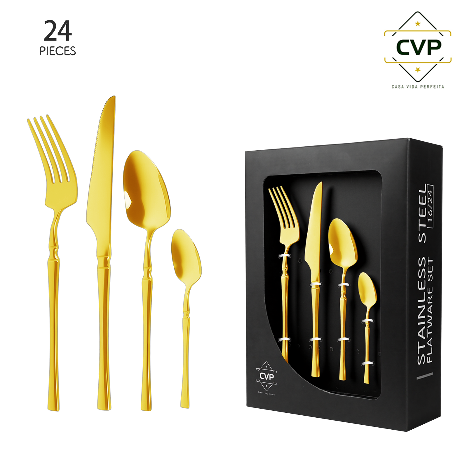 Slim Waist Series 24-Piece Set Gold