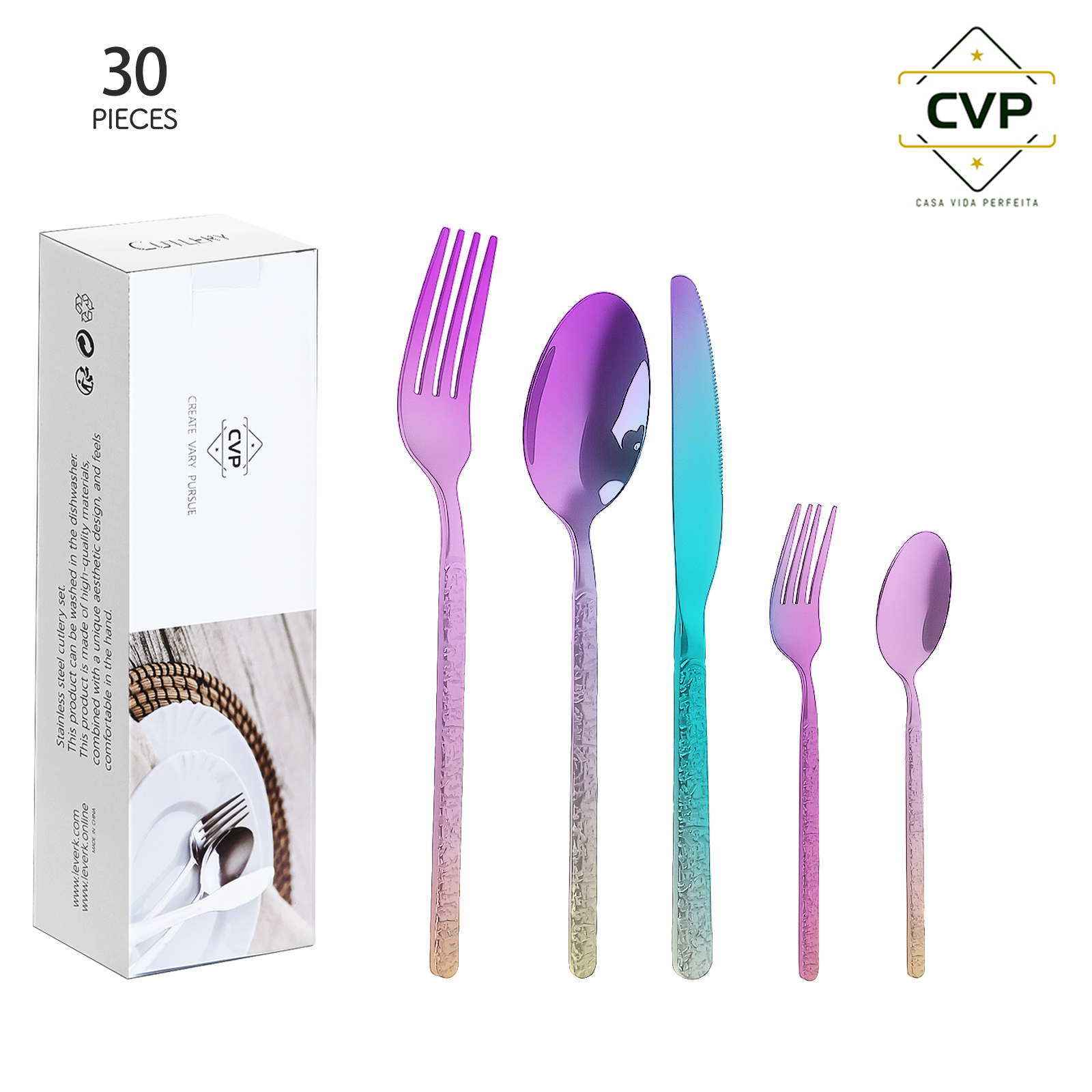 A024 Stone Pattern Series 30-Piece Set Colorful.