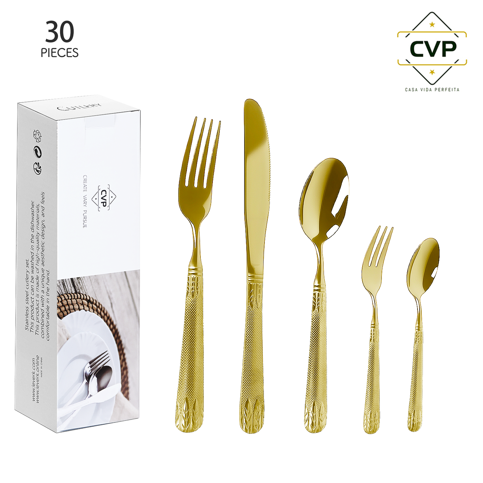 A58 Wheat Ear Series 30-Piece Set Gold.