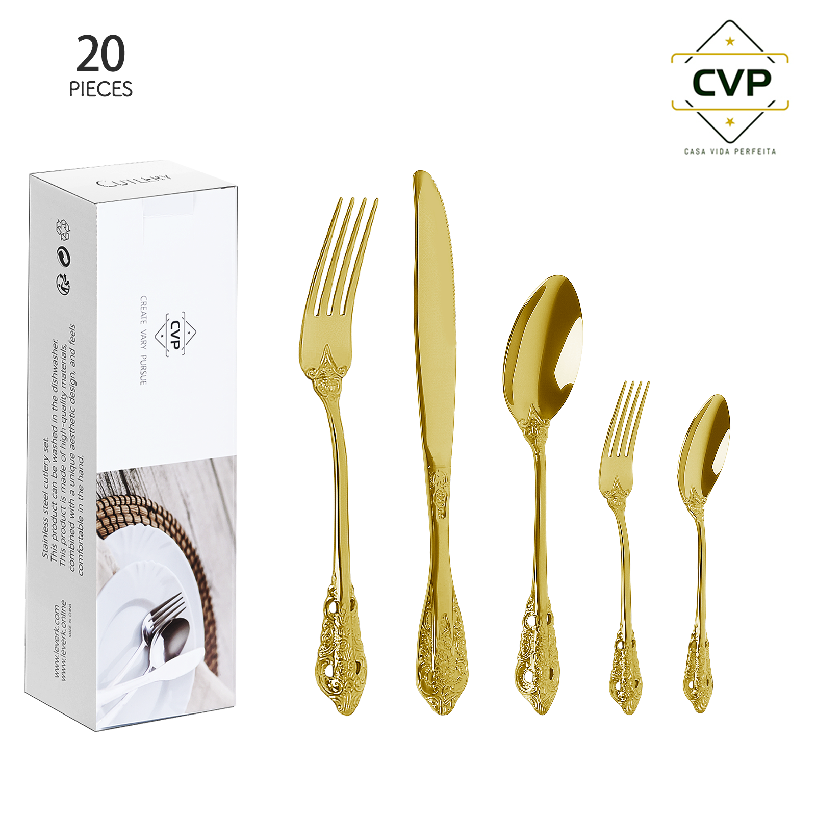 Palace Series 20-Piece Set Gold.