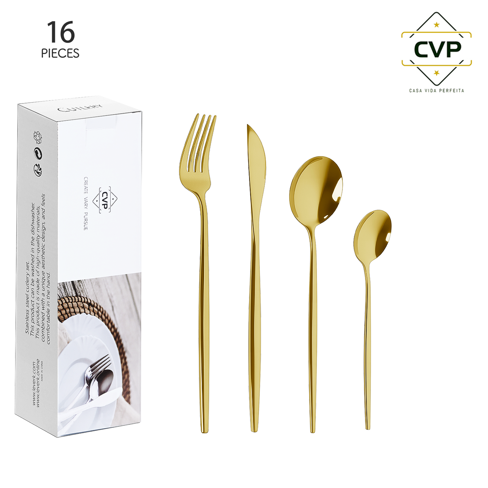 Portugal Series 16-Piece Set Gold.