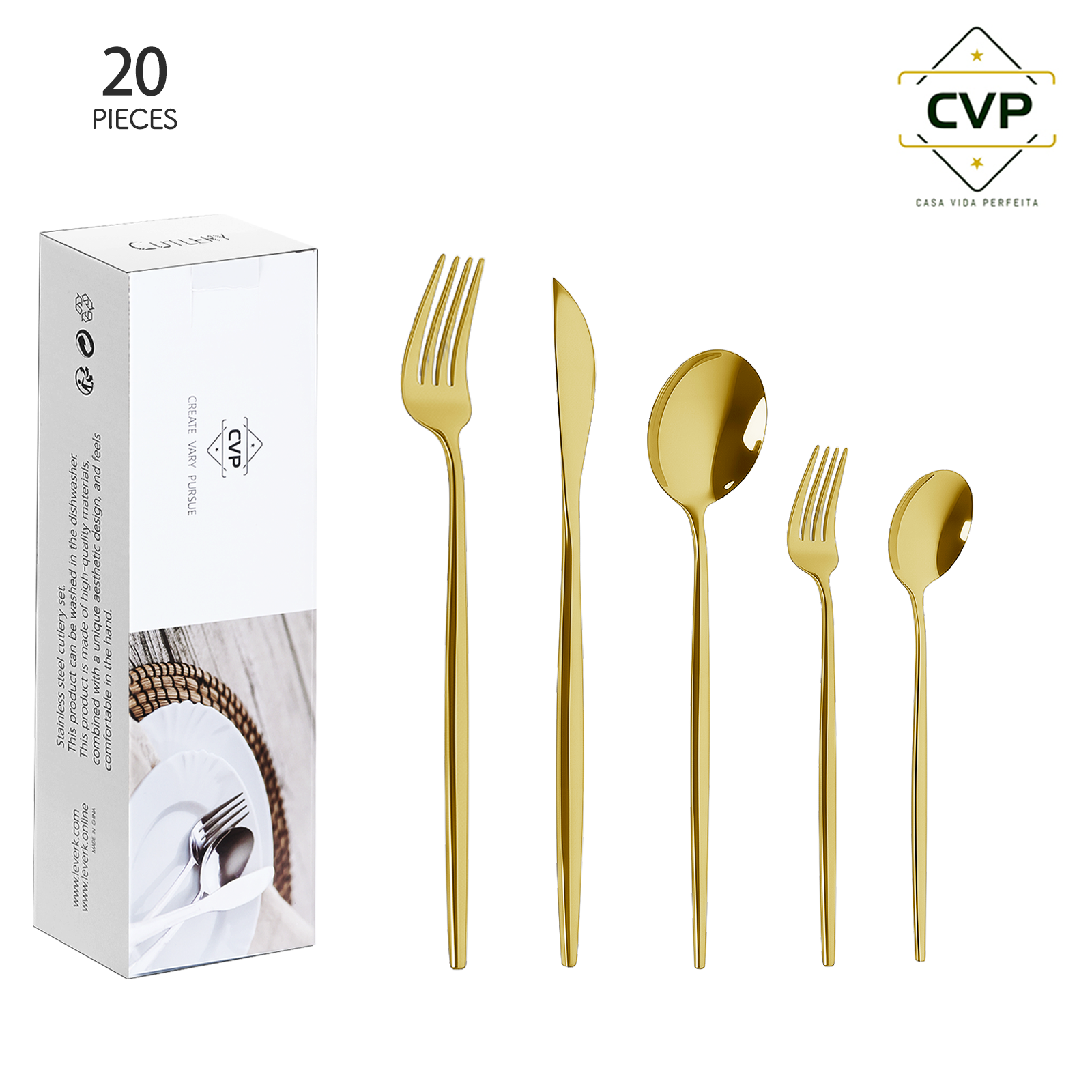 Portugal Series 20-Piece Set Gold.