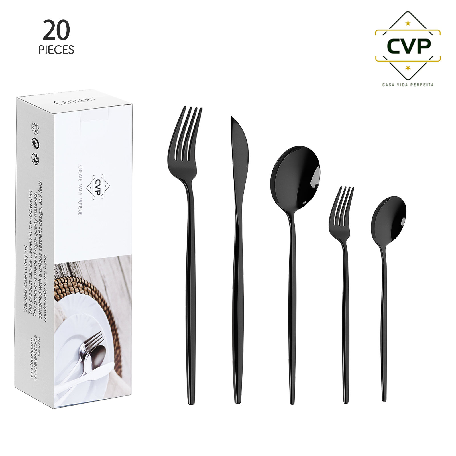 Portugal Series 20-Piece Set Black.