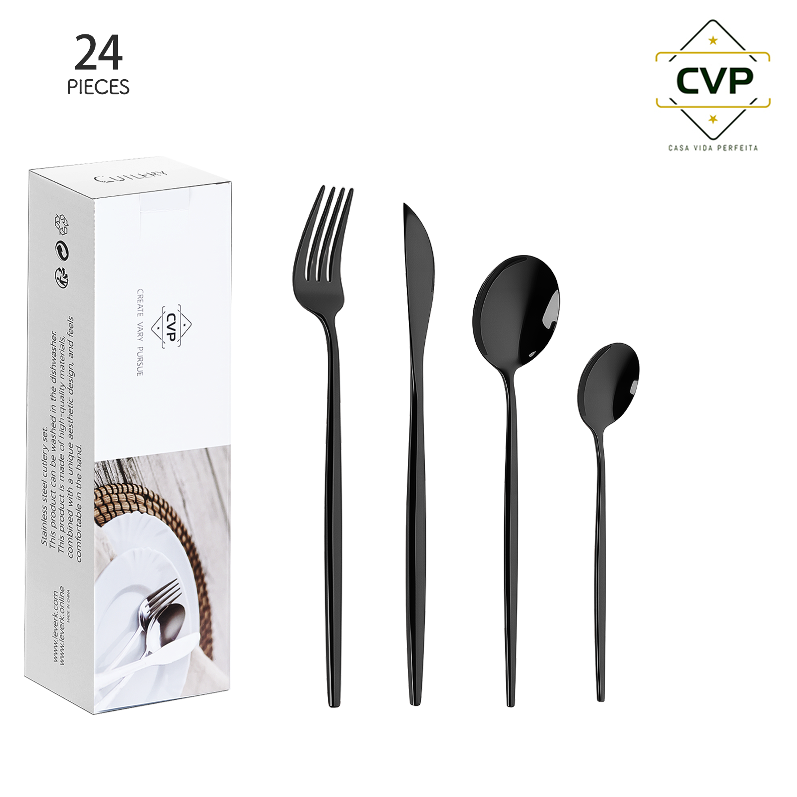 Portugal Series 24-Piece Set Black.