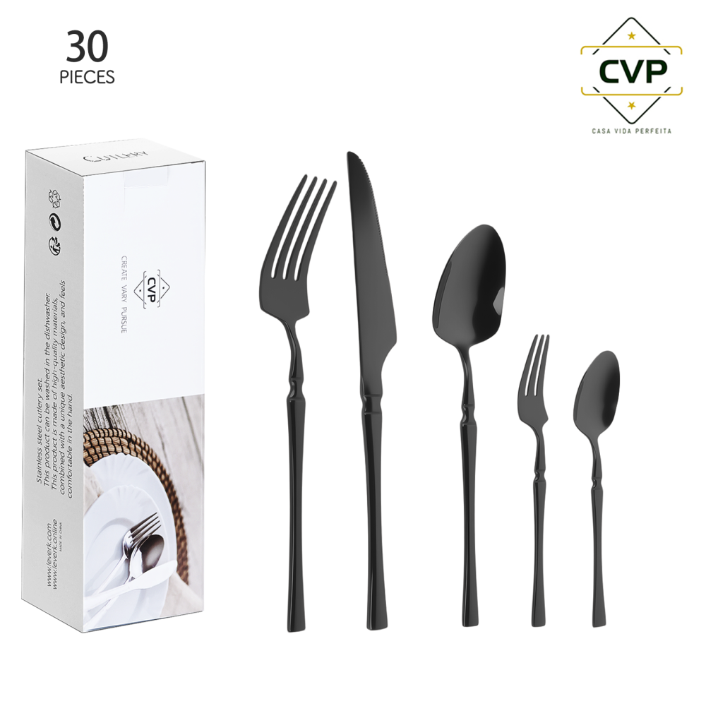 Slim Waist Series 30-Piece Set Black.