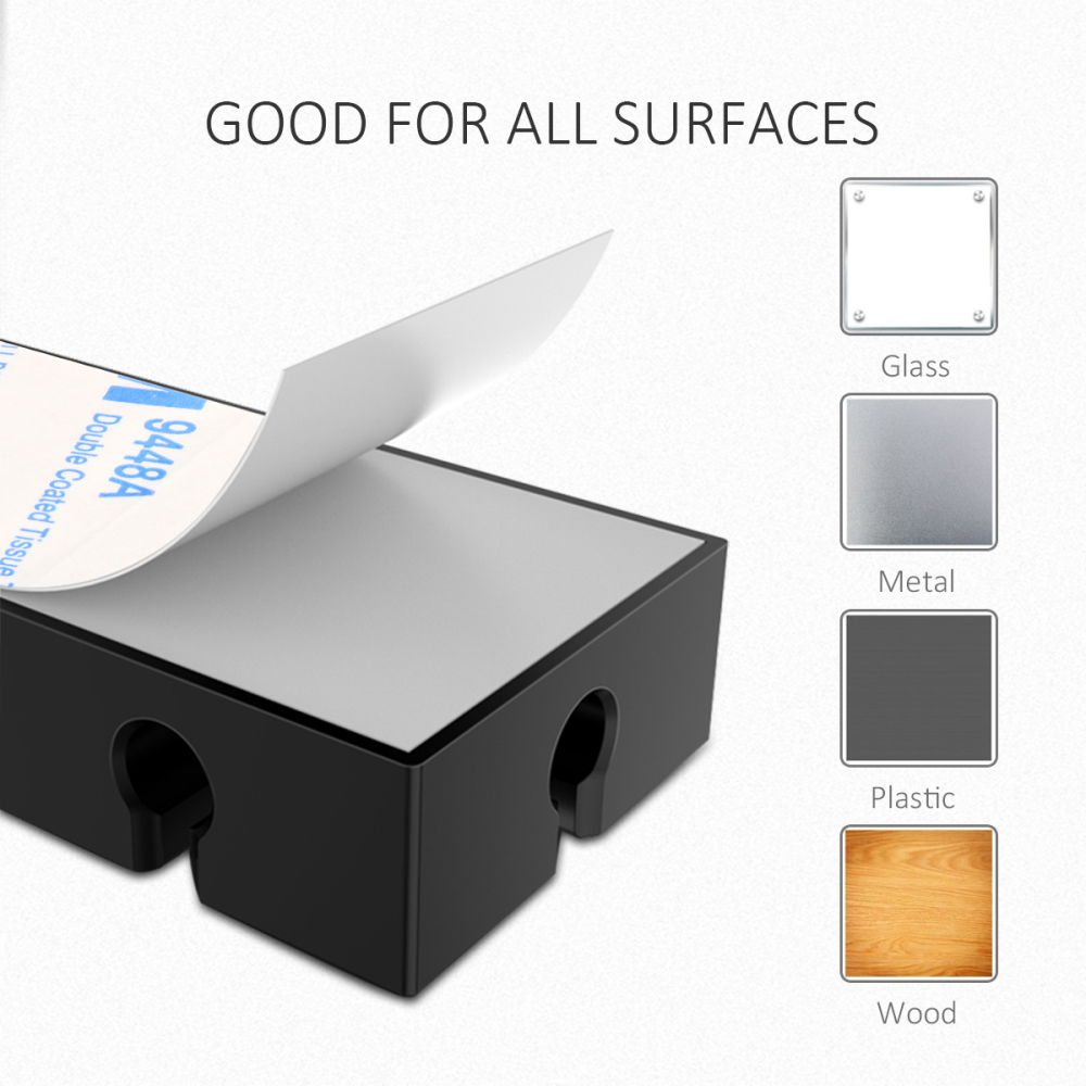 Cable Clips, UKON Cable Management Cord Organizer for Dek, Wire Cord Holder Adhesive for Home, Office, Cubicle, Car, Desktop Cable Organizer