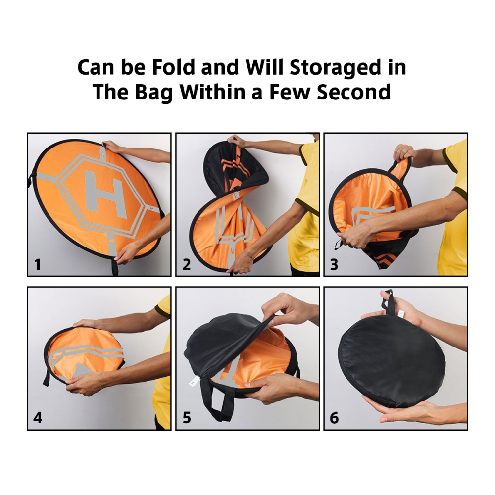 Landing Pad Drone DJI Helipad Reflective Foldable 75CM for RC Quadcopter Drone DJI Spark Mavic Pro Air Phantom