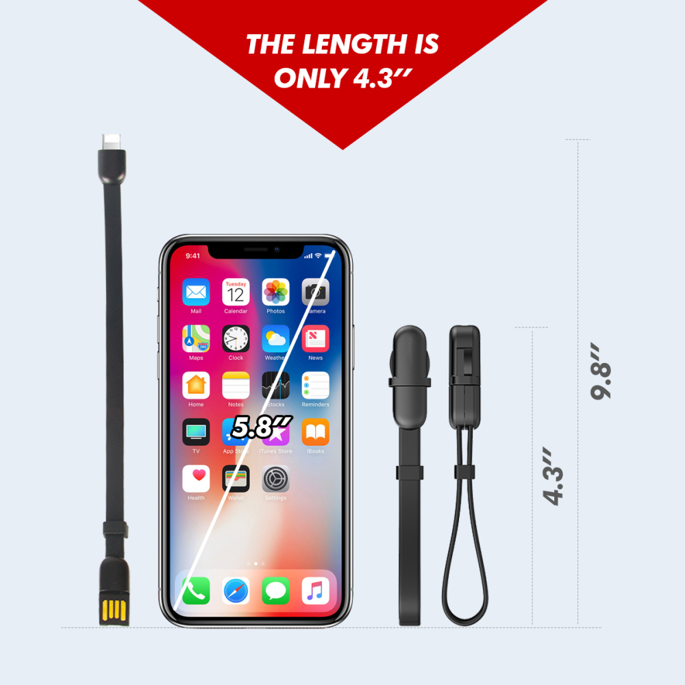 ROCONTRIP Data Cable with Hand Wrist Lanyard Strap Micro USB to USB, lighting, type C Charging Cable