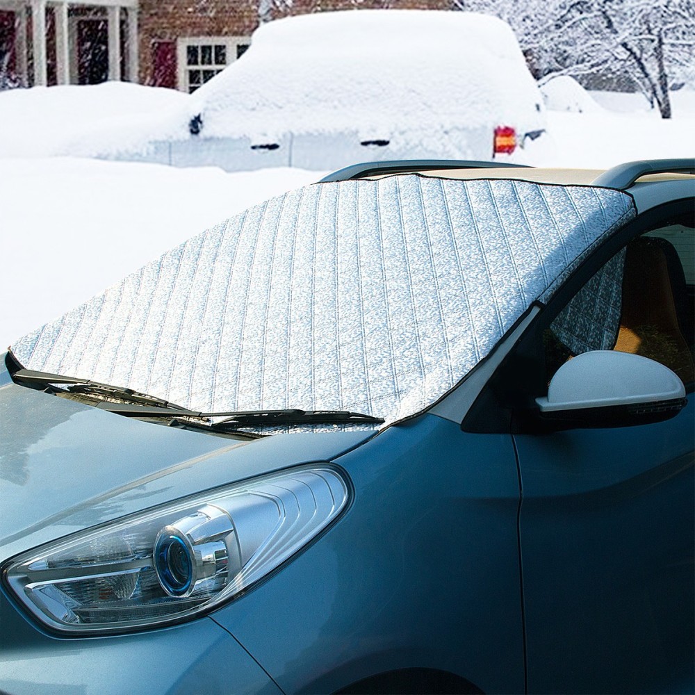 ROCONTRIP Car Windscreen Frost Cover, Windscreen Cover Protector Waterproof Anti-frost Snow Sun Shade Protector Universal Removable Front Window Cover