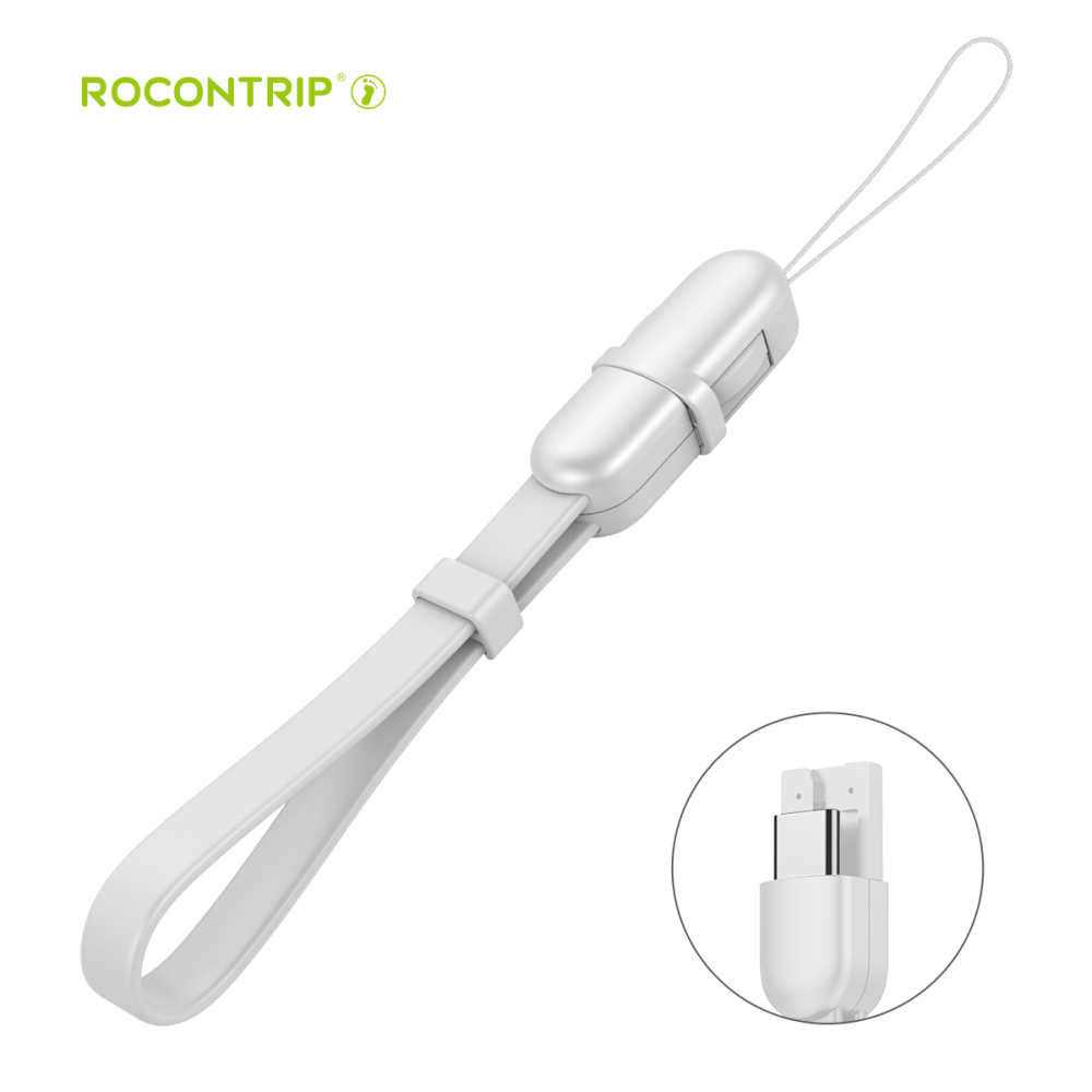 ROCONTRIP Data Cable with Hand Wrist Lanyard Strap Micro USB to USB, lighting, type C Charging Cable