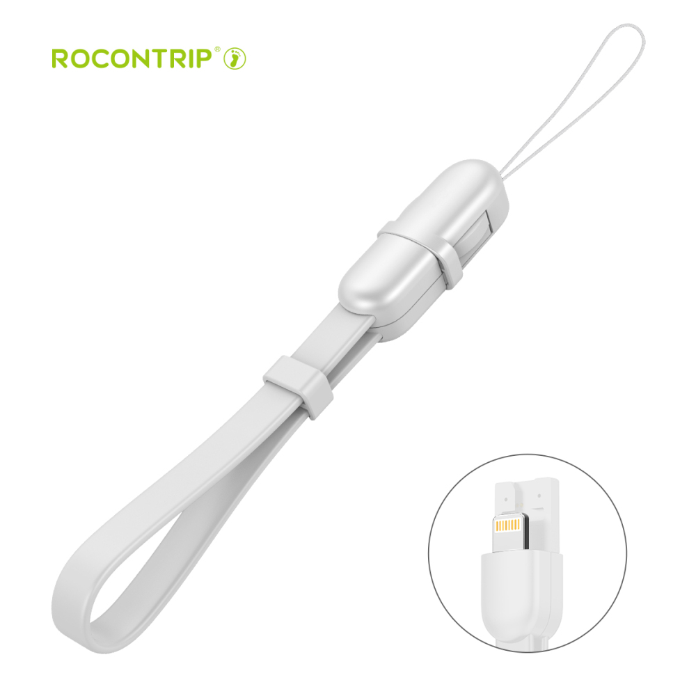 ROCONTRIP Data Cable with Hand Wrist Lanyard Strap Micro USB to USB, lighting, type C Charging Cable