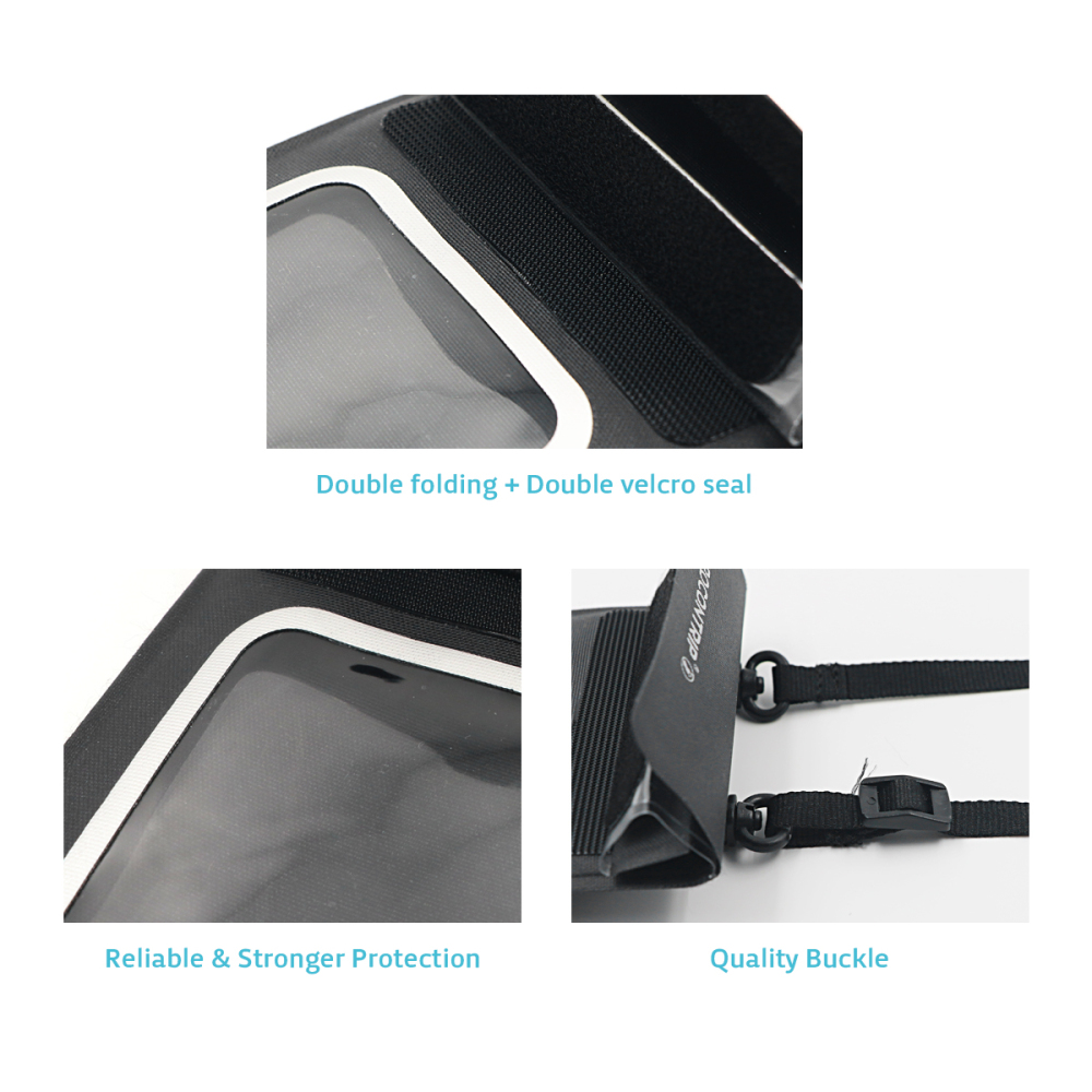 Rocontrip Waterproof  Mobile Phone Bag  6 inch phone pouch  neck strap bag for swimming