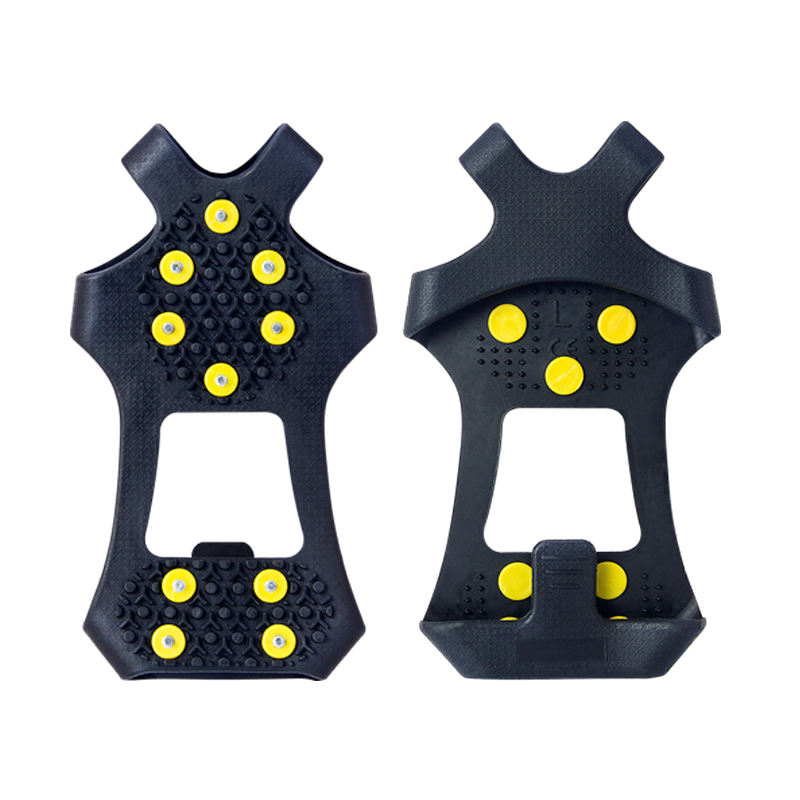 Rocontrip Ice Snow Grips Shoe Boot Traction Cleat Rubber Spikes Anti Slip 10-Stud Crampons