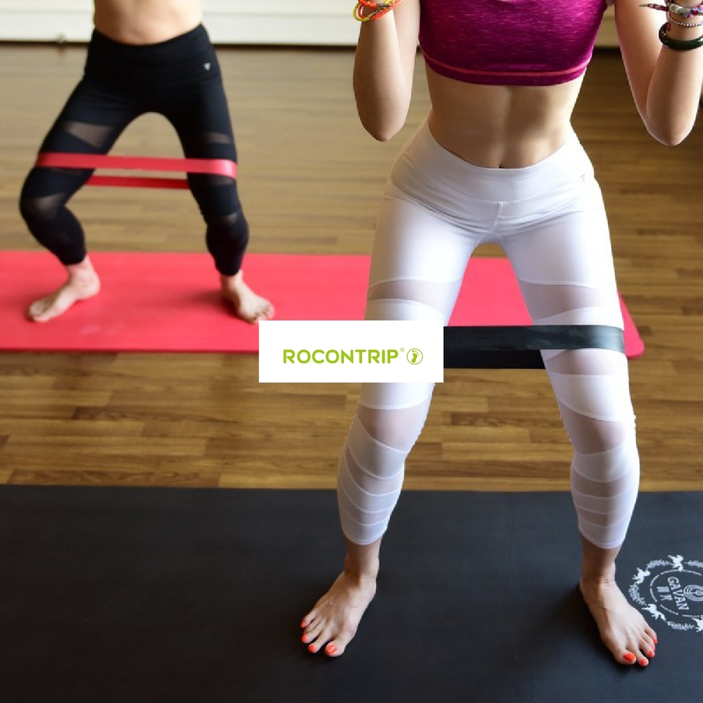 Rocontrip Resistance Bands, 100% Natural Latex Exercise Bands for Stretching Strength Training Yoga Pilates Building Muscle Fat loss Rehabilitation wi