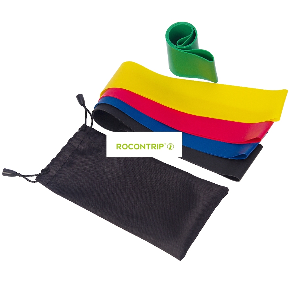 Rocontrip Resistance Bands, 100% Natural Latex Exercise Bands for Stretching Strength Training Yoga Pilates Building Muscle Fat loss Rehabilitation wi