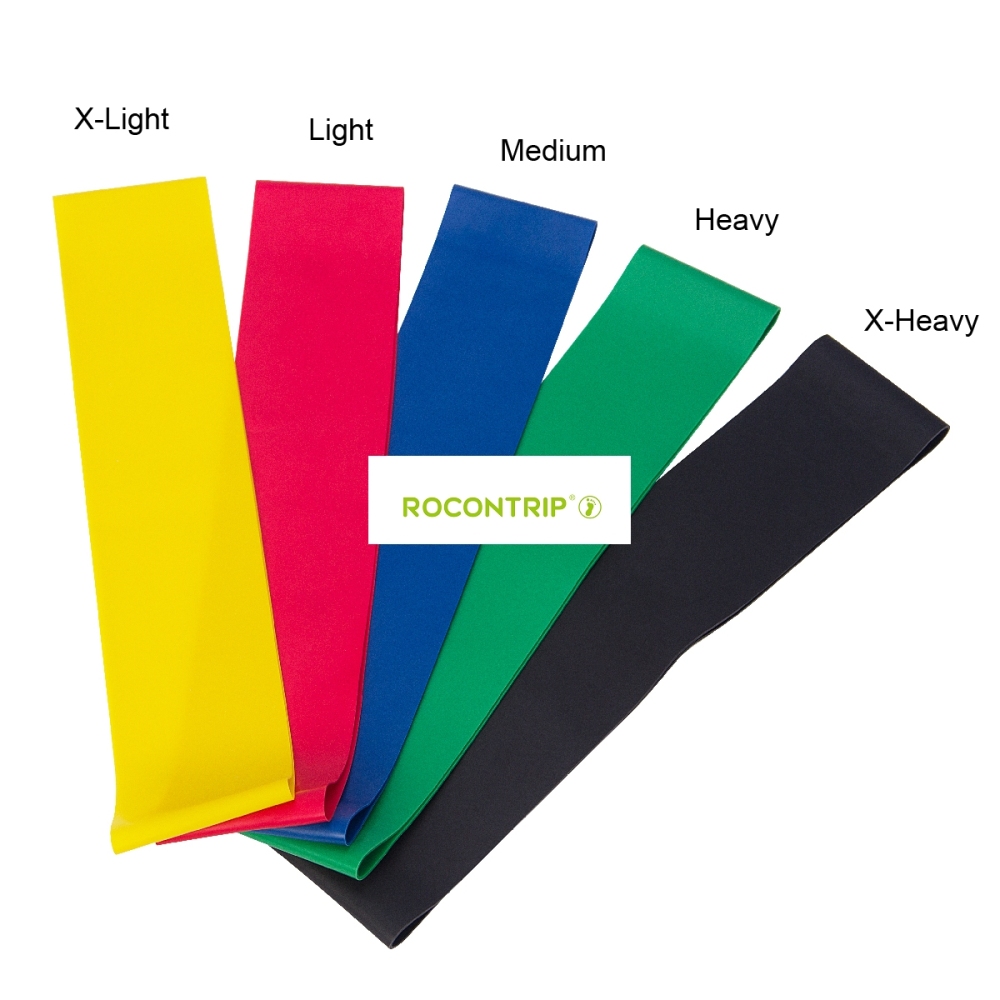 Rocontrip Resistance Bands, 100% Natural Latex Exercise Bands for Stretching Strength Training Yoga Pilates Building Muscle Fat loss Rehabilitation wi