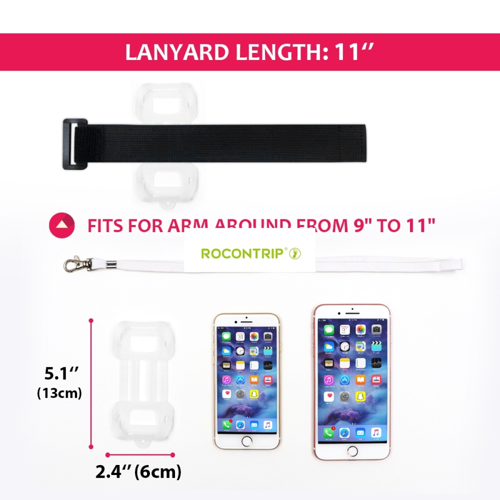 Rocontrip Running Armband Phone Lanyard Adjustable Wristband  Hands-Free Safety