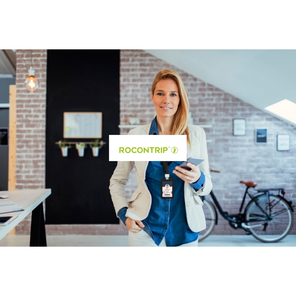 Rocontrip Badge Holder Name Tag Holder Case with Detachable Lanyard Strap