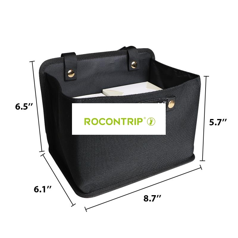 UKON  Best Large Car Trash Can for Litter TrashStash Hanging Car Trash Bag with Leakproof Lining and Spring Frame Closure