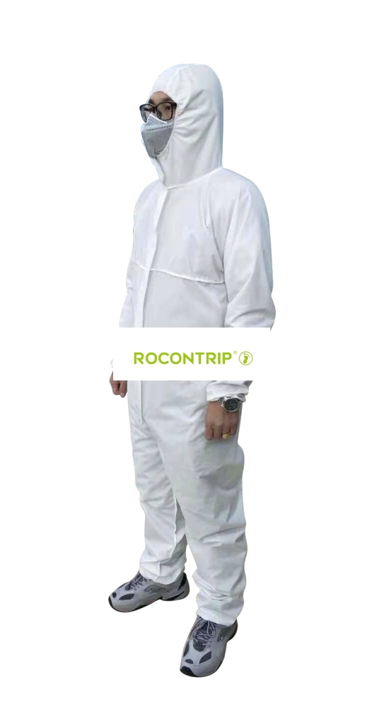Disposable Protective Coverall Anti-Epidemic Antibacterial Suit Dust-Proof Antistatic Coveralls Protective Clothing for Home, School, Office Use