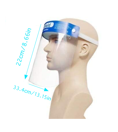 Reusable Medical Face Shield Unisex Face Shield Adjustable Transparent Breathable Full Face Protective Visor Mask (3 Pcs)