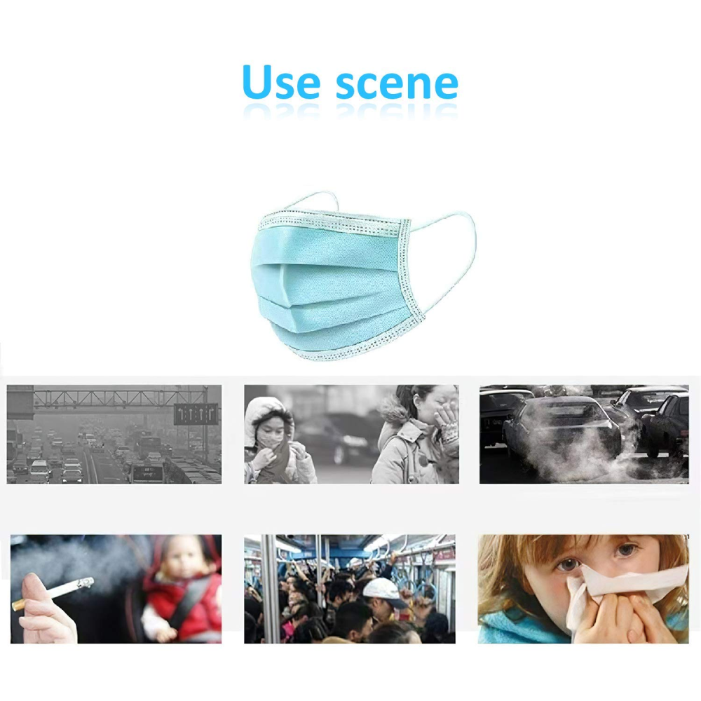 Surgical Medical Grade Mask Disposable 3 Ply Face Mask for Hospital Doctors Nurses Personal Health Protection Against Bacterial Pollution (10Pcs)