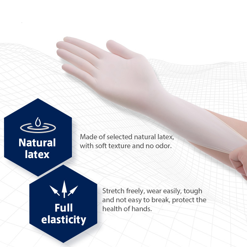 Disposable Latex Gloves Medical Exam Grade Gloves Personal Health Protect Gloves Surgical Gloves Multipurpose for Household Cleaning,Hospitals,Laborat