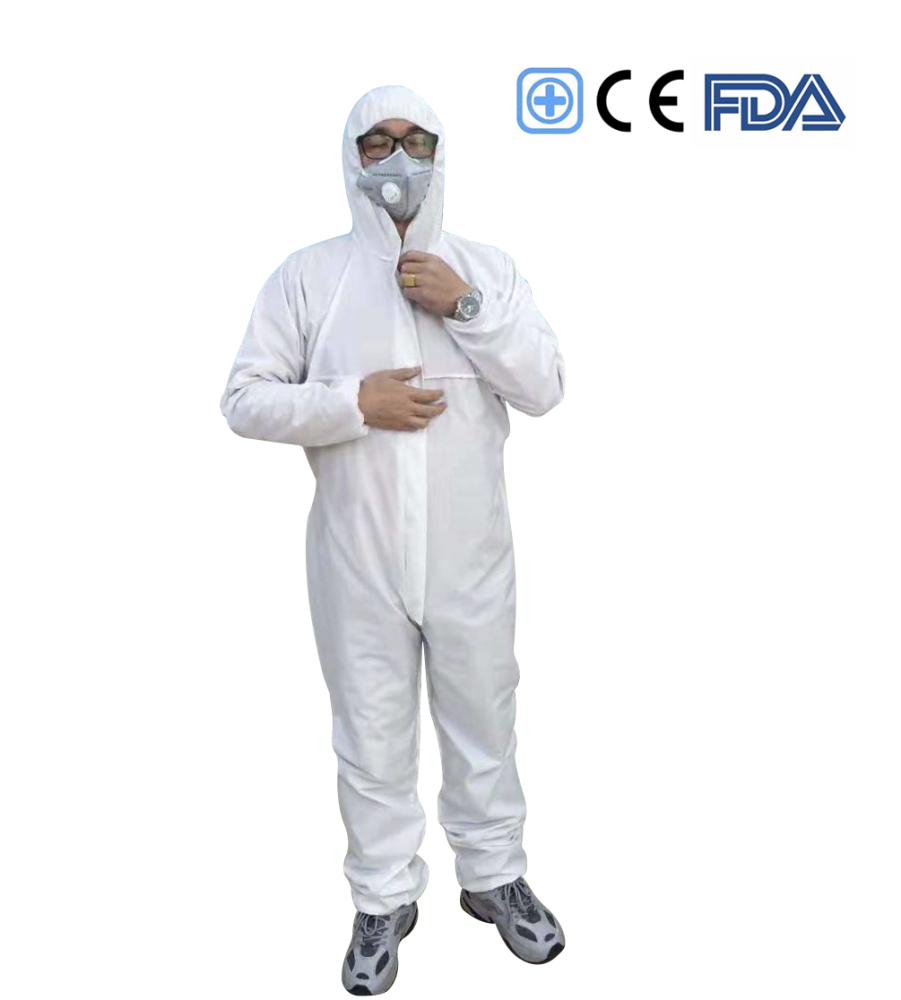 Disposable Protective Coverall Anti-Epidemic Antibacterial Suit Dust-Proof Antistatic Coveralls Protective Clothing for Home, School, Office Use