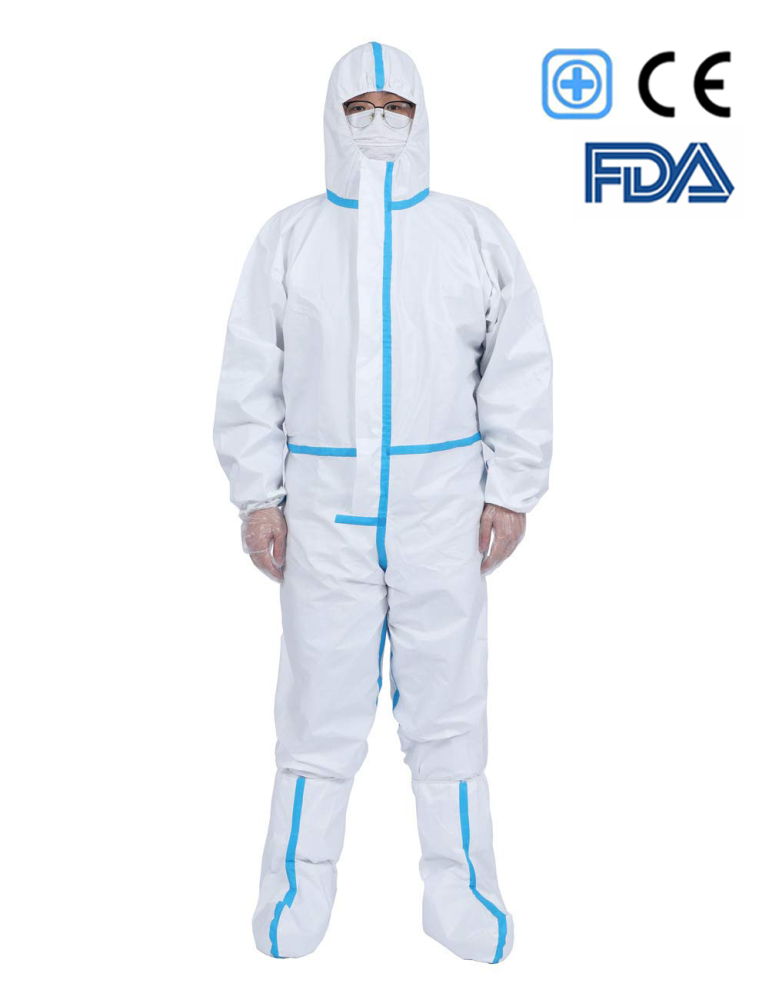 Professional Medical Disposable Protective Coverall for Anti-Epidemic Antibacterial Suit Dust-Proof Medical Staff and Hospital