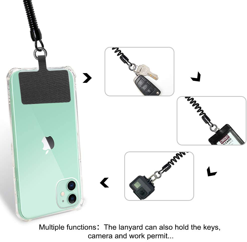 ROCONTRIP Mechanical Spring Lanyards with logo custom phone lanyard cell phone lanyard for phone