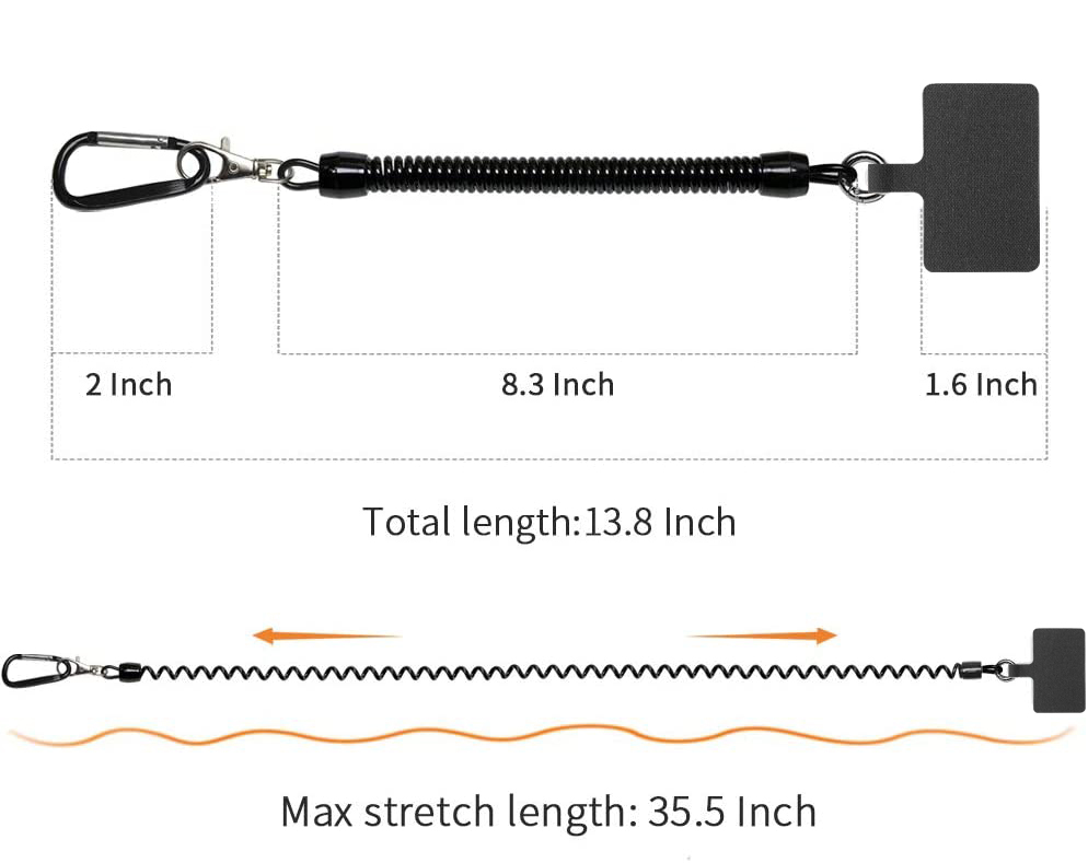 ROCONTRIP Mechanical Spring Lanyards with logo custom phone lanyard cell phone lanyard for phone
