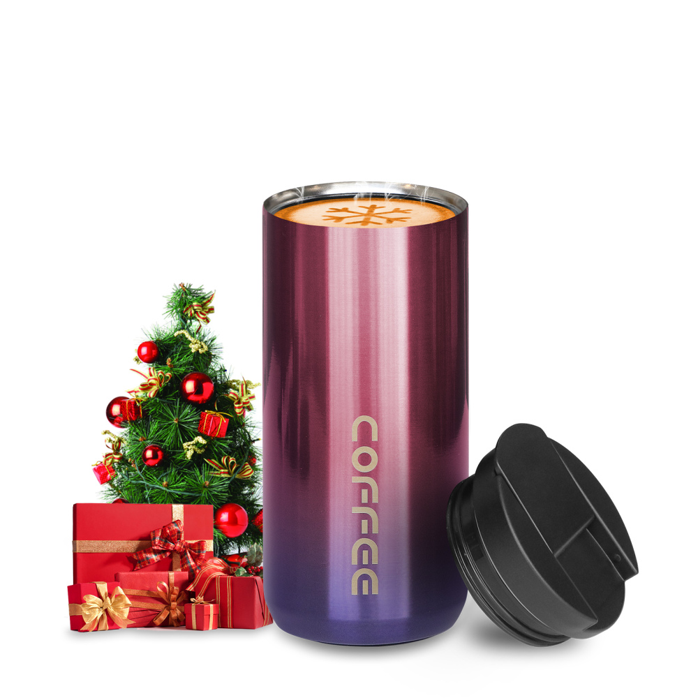 Travel Mug, Stainless Steel Insulated Coffee Cup with Leakproof Lid Eco-Friendly Reusable Cup for Coffee and Tea for Hot & Cold Drinks When- & Whereve