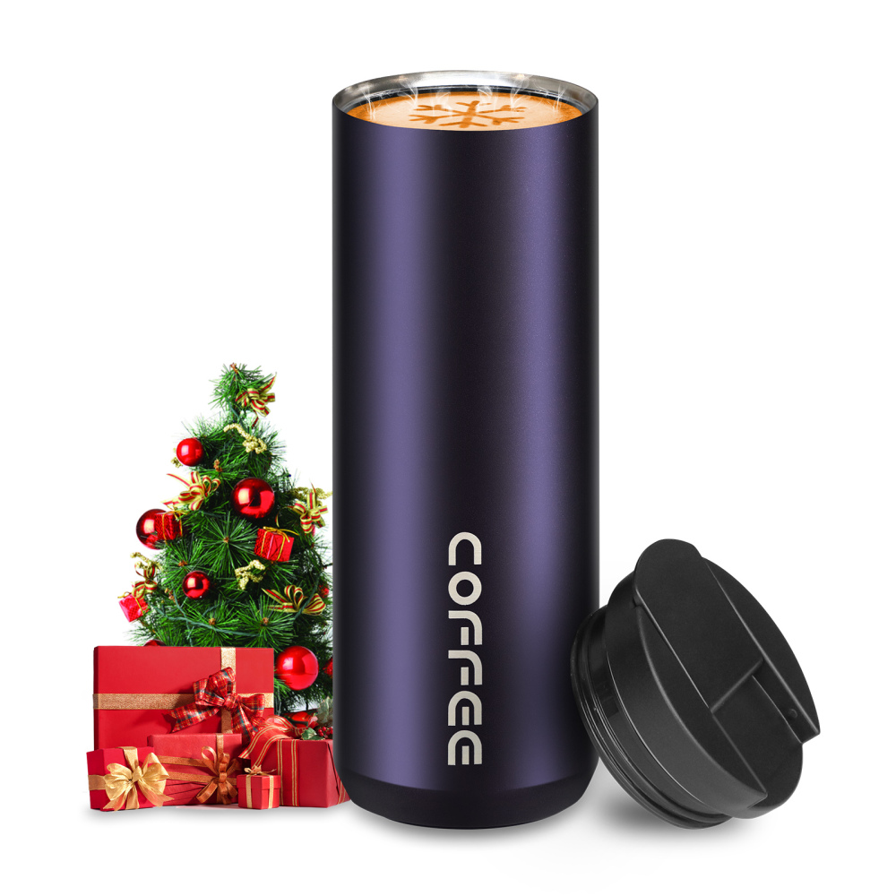 Travel Mug, Stainless Steel Insulated Coffee Cup with Leakproof Lid Eco-Friendly Reusable Cup for Coffee and Tea for Hot & Cold Drinks When- & Whereve