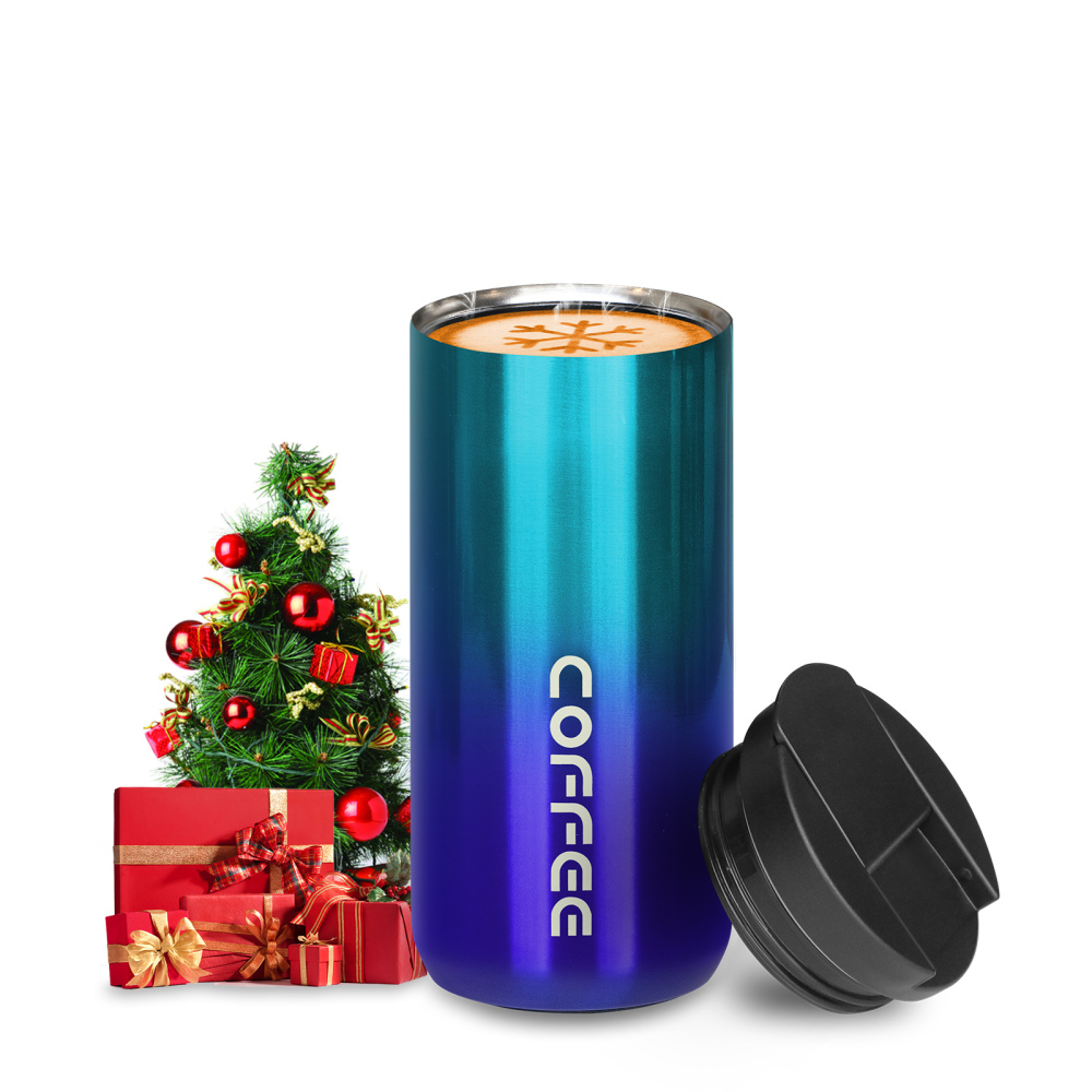 Travel Mug, Stainless Steel Insulated Coffee Cup with Leakproof Lid Eco-Friendly Reusable Cup for Coffee and Tea for Hot & Cold Drinks When- & Whereve