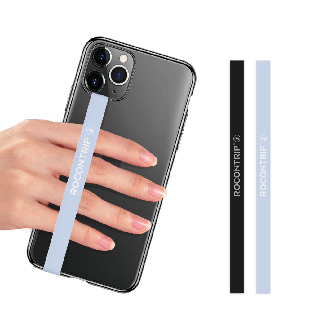 ROCONTRIP Phone Strap Phone Loops Universal Silicone Phone Grip Elastic Stretching Hand Strap for Most Cell Phone Case Secure Lightweight Silicone Pho