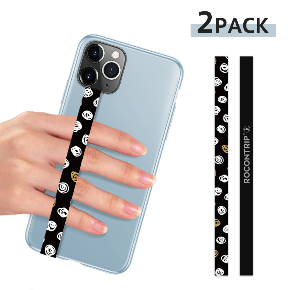 ROCONTRIP Phone Strap Phone Loops Universal Silicone Phone Grip Elastic Stretching Hand Strap for Most Cell Phone Case Secure Lightweight Silicone Pho