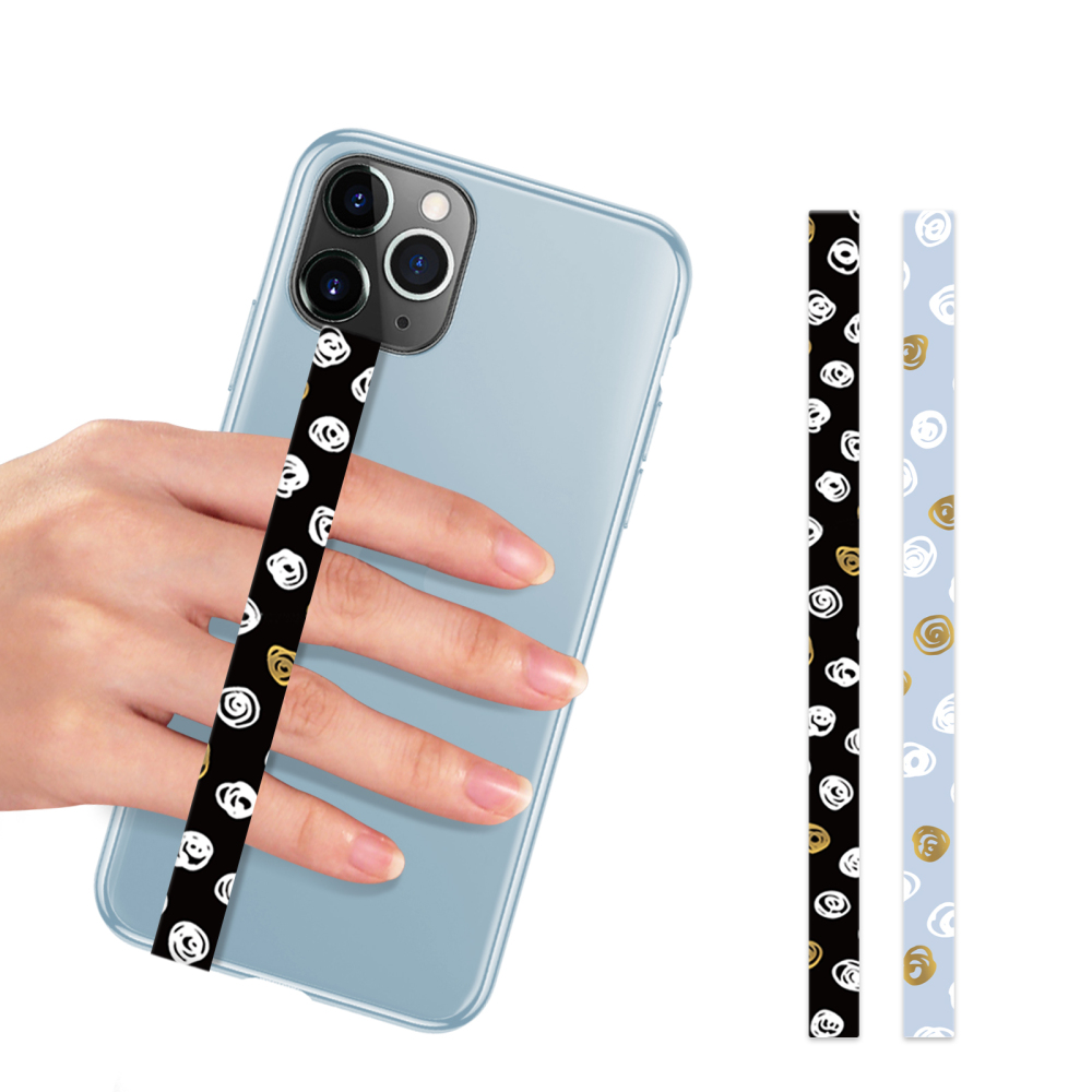 ROCONTRIP Phone Strap Phone Loops Universal Silicone Phone Grip Elastic Stretching Hand Strap for Most Cell Phone Case Secure Lightweight Silicone Pho
