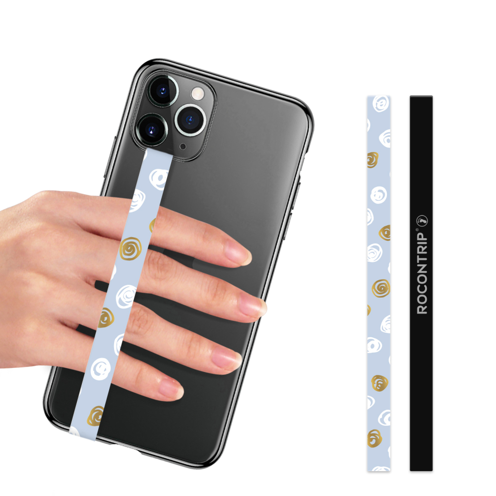 ROCONTRIP Silicone Strap Expandable Smartphone Wrap Handgrip Belt Finger Strap Smartphone Band Lightweight, Anti Drop Straps 2 pieces