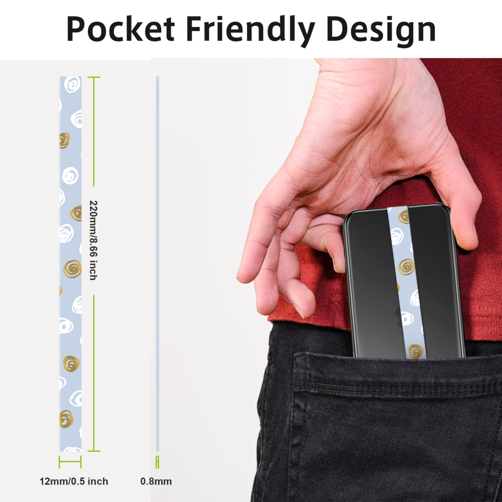 ROCONTRIP Silicone Strap Expandable Smartphone Wrap Handgrip Belt Finger Strap Smartphone Band Lightweight, Anti Drop Straps 2 pieces