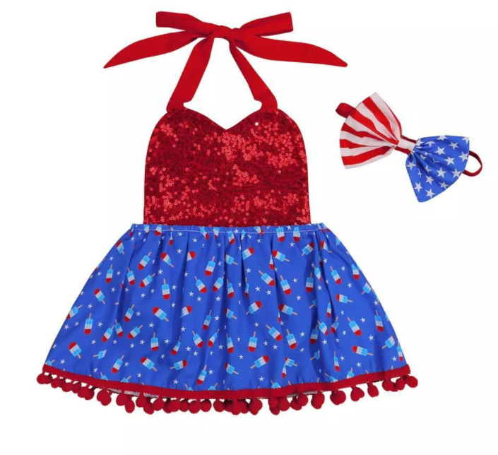 Girls Swimsuits Two Piece Bathing Suit Sets 3D Printed Bling Swimwear